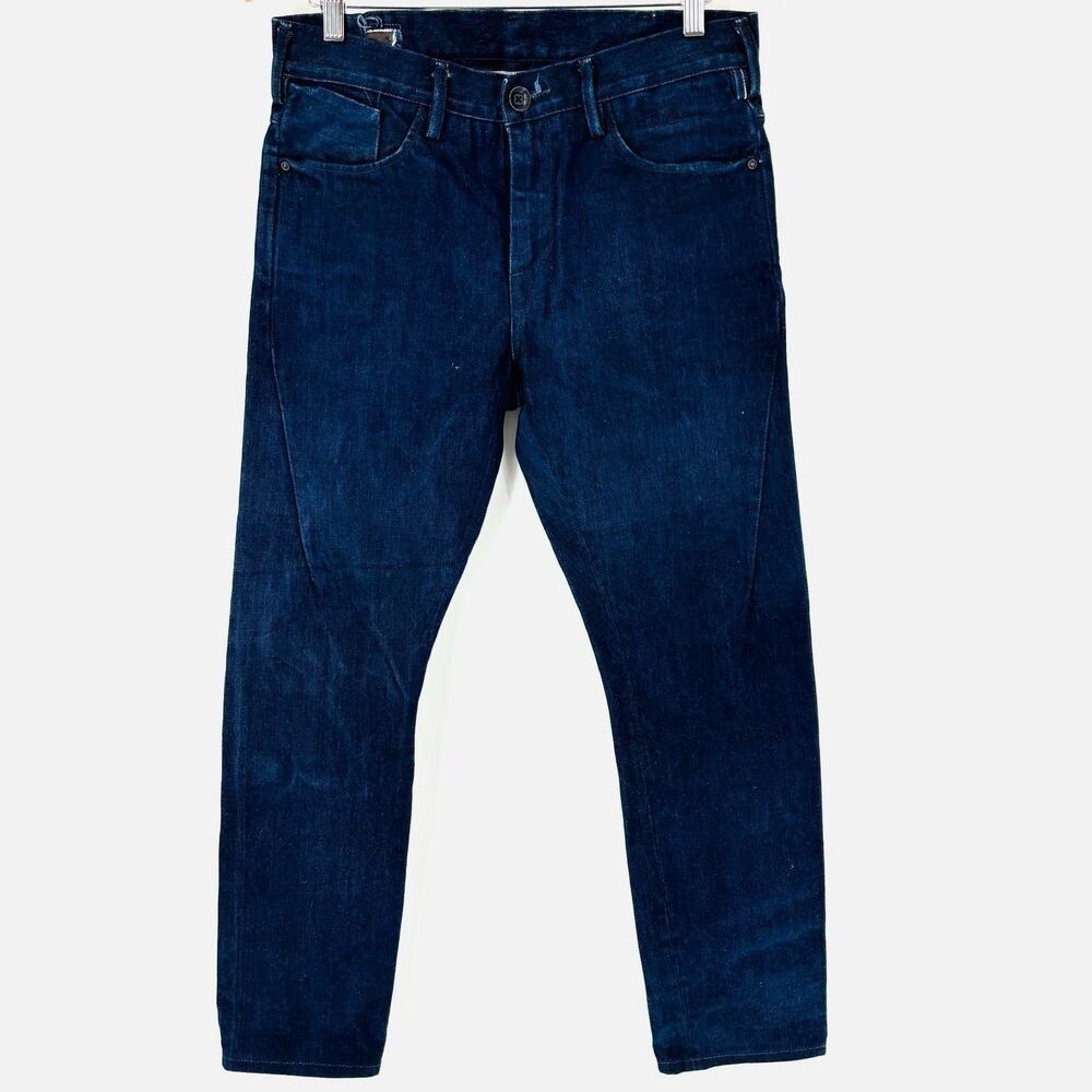 Matias Leon Ori Jeans 32x28 Mens Blue Designer Japanese Selvedge Denim Red Line